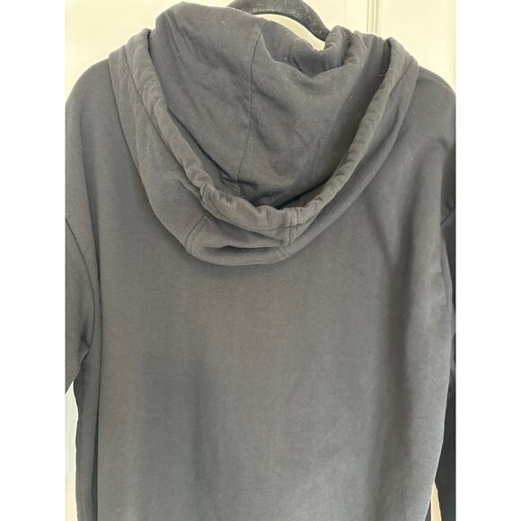 Ivy Park Layered Logo Graphic Hoodie Oversized Sweatshirt Black Sz M Streetwear - Picture 3 of 10